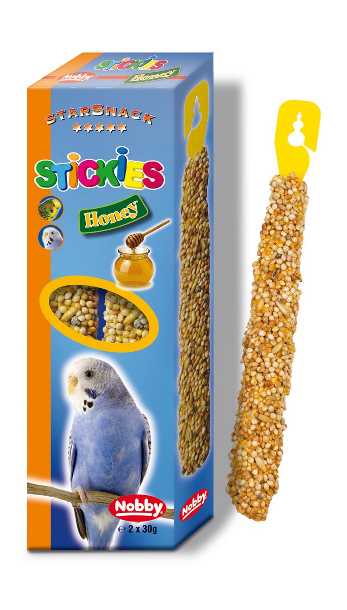 STICKIES BUDGIES HONEY, 2 X 30 G