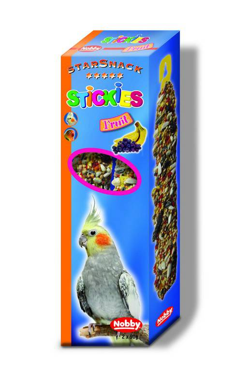 STICKIES PARAKEETS FRUIT, 2 X 90 G