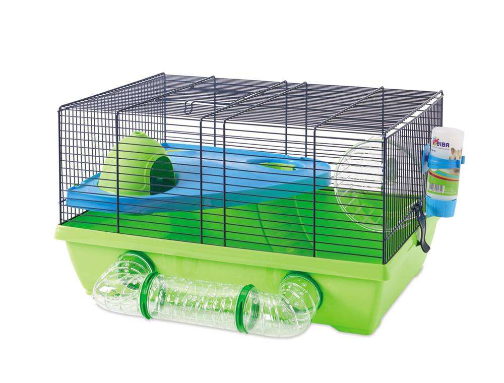 Accesorii rozatoare | Cusca pentru HAMSTER "IZZY METRO" | verde | 50 X 40 X 28 CM