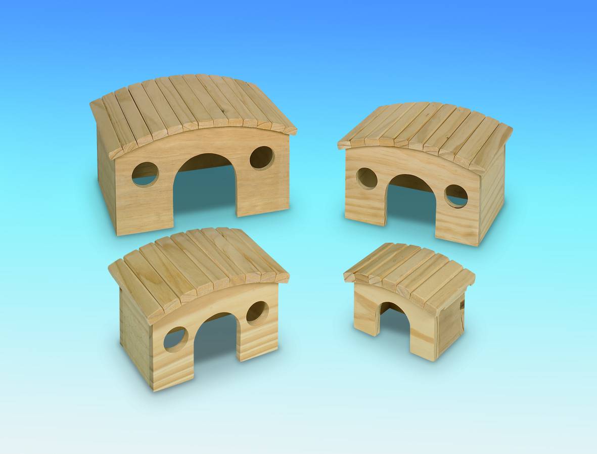 WOODLAND RODENT WOODEN HOUSE "RUNDA"  18,1 X 12,6 X 11,7