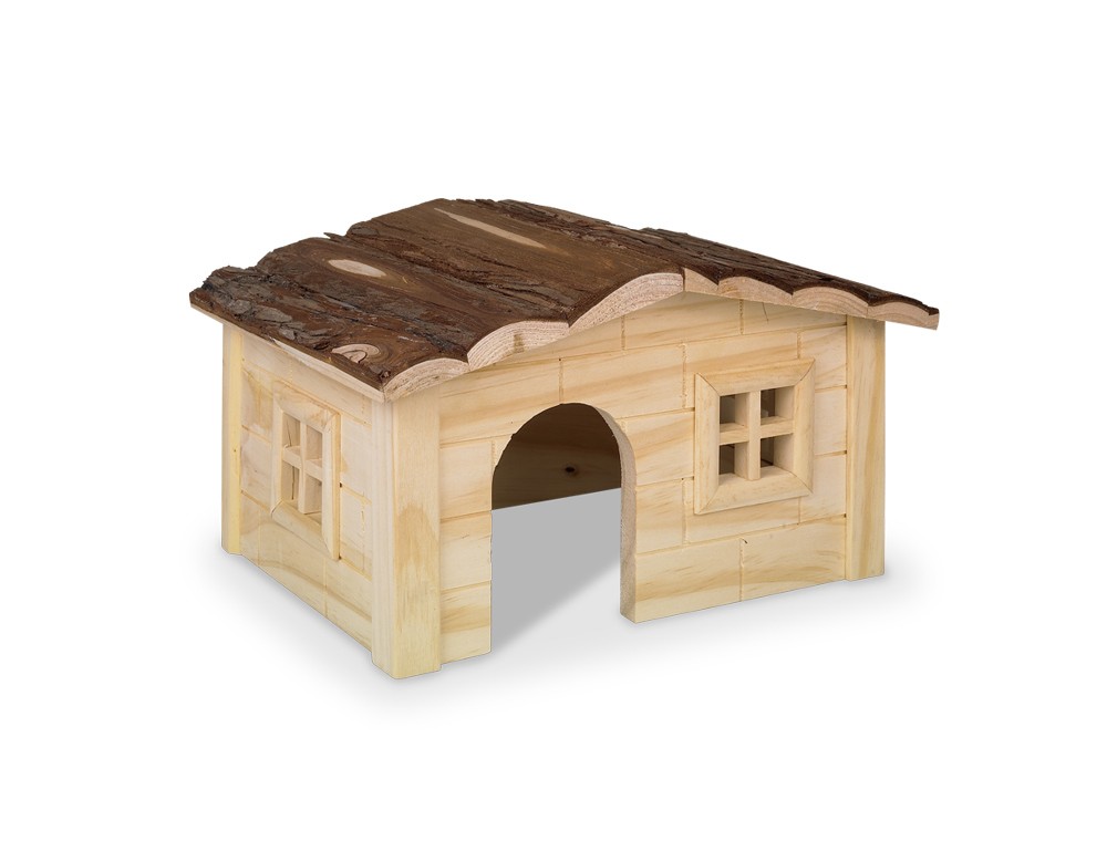 WOODLAND RODENT WOODEN HOUSE "DINKY", 20 X 14 X 12 CM