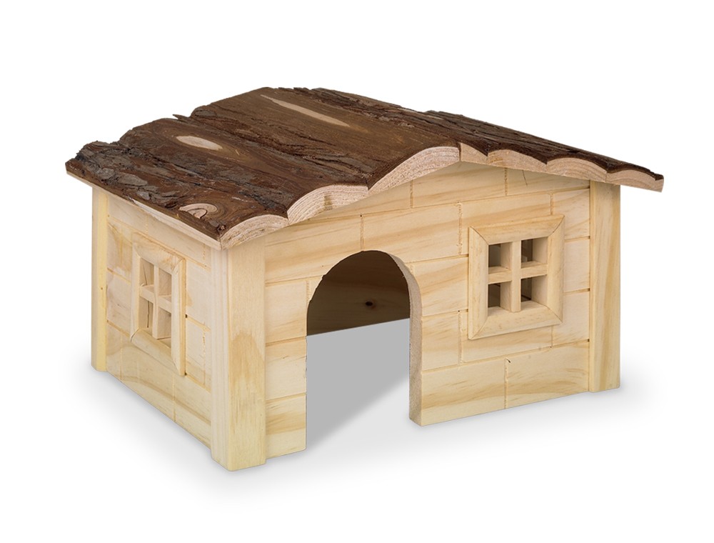 WOODLAND RODENT WOODEN HOUSE "DINKI", 28,5 X 19,5 X 16,5 CM