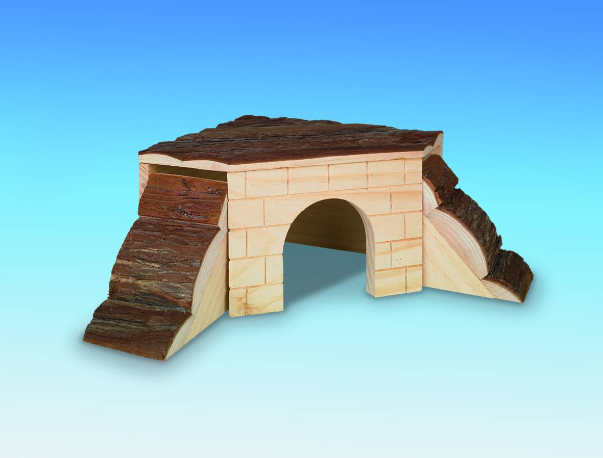 WOODLAND RODENT WOODEN HOUSE "BIGGI", 14 X 14 X 8 CM