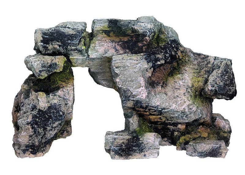 Accesorii pesti | Ornament pentru acvariu | "ROCK" | L24,5 X W7,5 X H12,5 CM