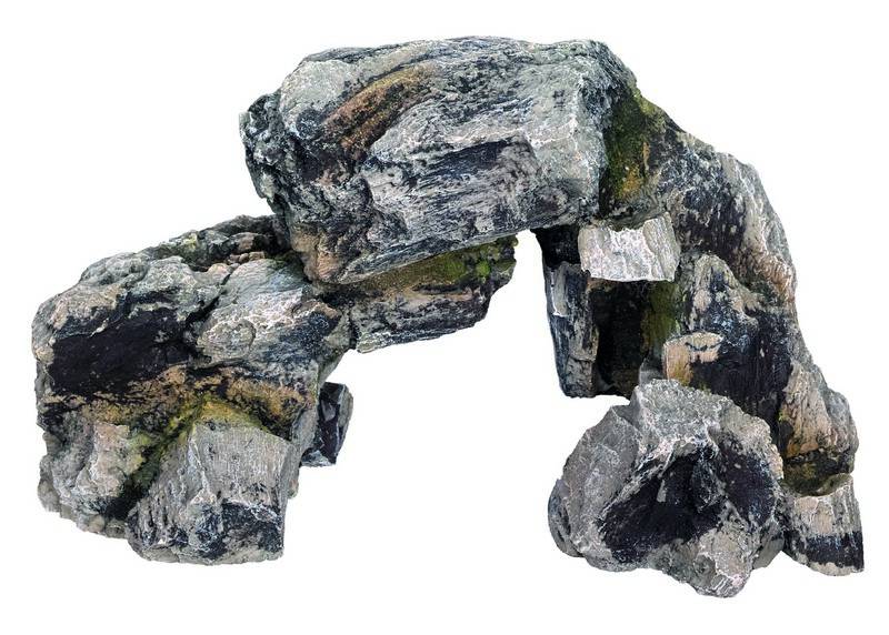 Accesorii pesti | Ornament pentru acvariu | "ROCK" | L23 X W11,5 X H13 CM