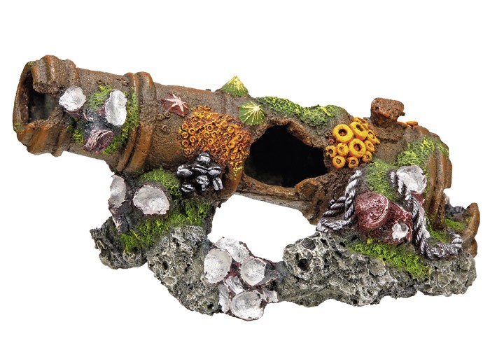 Accesorii pesti | Ornament pentru acvariu | "CANNON" | L24 X W11,5 X H11,5 CM