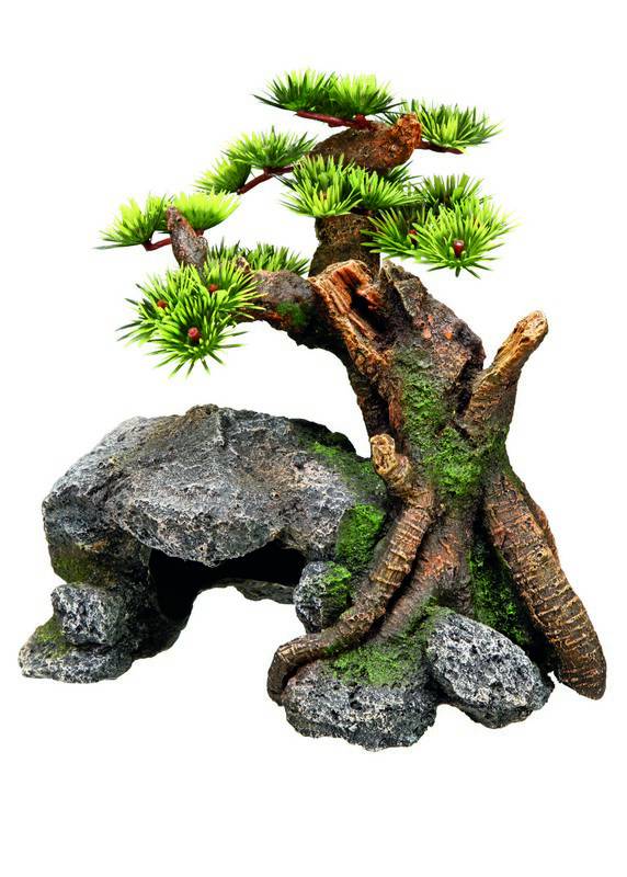 Accesorii pesti | Ornament pentru acvariu | "REPTILE BONSAI" | L16 X W14 X H17 CM