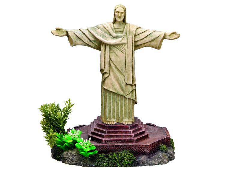 Accesorii pesti | Ornament pentru acvariu | "CHRIS THE REDEEMER" | L21 X W12,7 X H25 CM