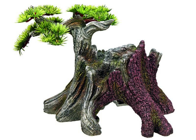 Accesorii pesti | Ornament pentru acvariu | "TREE STUMP" | L20,5 X W15 X H16 CM
