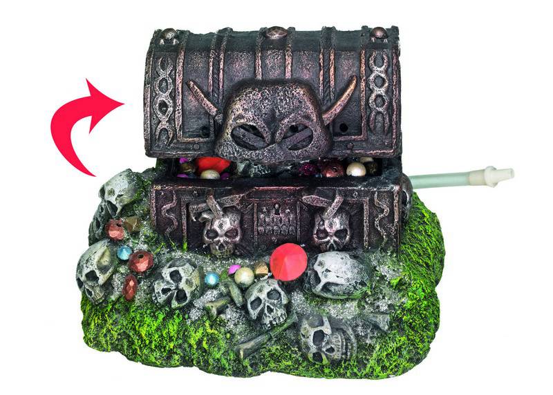 Accesorii pesti | Ornament pentru acvariu | "TREASUREBOX" | L15 X W12 X H10,5 CM