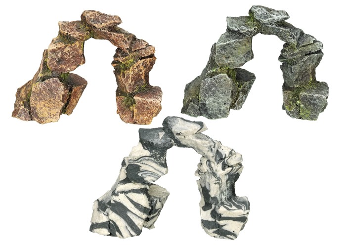 Accesorii pesti | Ornament pentru acvariu | "ROCK MINI" | asortate | L8 X W3,5 X H6 CM | 6buc.