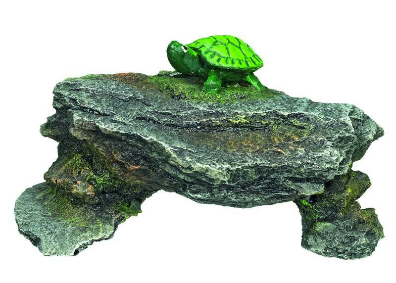 Accesorii pesti | Ornament pentru acvariu | "STONES WITH TURTLE" | L13,5 X W10,5 X H7 CM