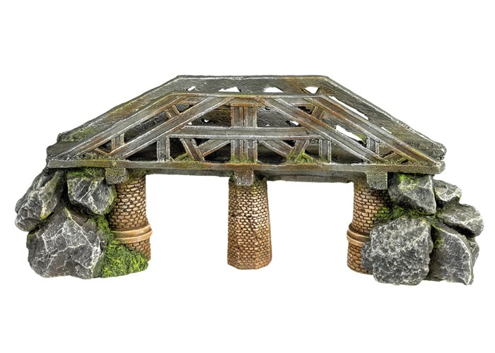 Accesorii pesti | Ornament pentru acvariu | "BRIDGE" | L32,5 X W10 X H13 CM