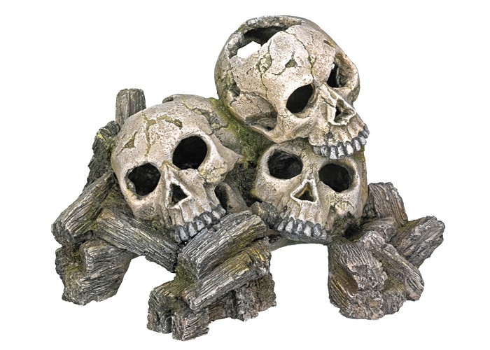 Accesorii pesti | Ornament pentru acvariu | "SKULLS" | L23 X W16 X H14,5 CM
