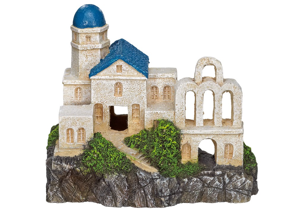 Accesorii pesti | Ornament pentru acvariu | "SANTORINI" | L12,5 X W9,0 X H10,5 CM