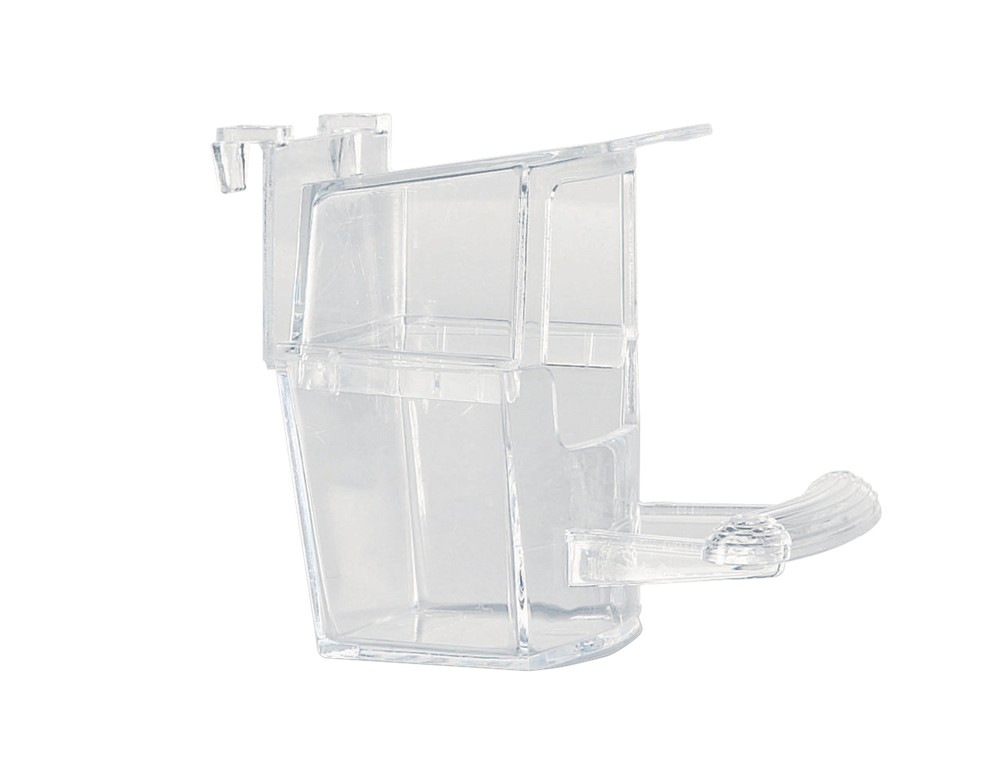 Accesorii pasari | Castron cu stinghie | transparent | 7,0 X 7,5 X 6,0 CM