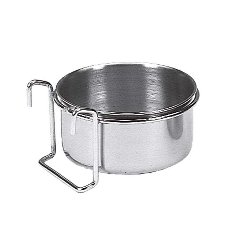 STAINLESS STEEL BOWL WITH HOLDER,HOOK HOLDER 8,0 CM 0,15 LT