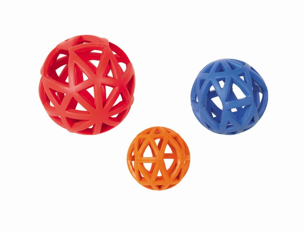 RUBBER FENCE BALL,ASSORTED 7 CM