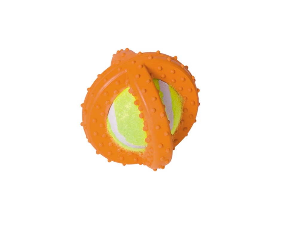 RUBBER/TENNIS BALL,ORANGE 7,5 CM