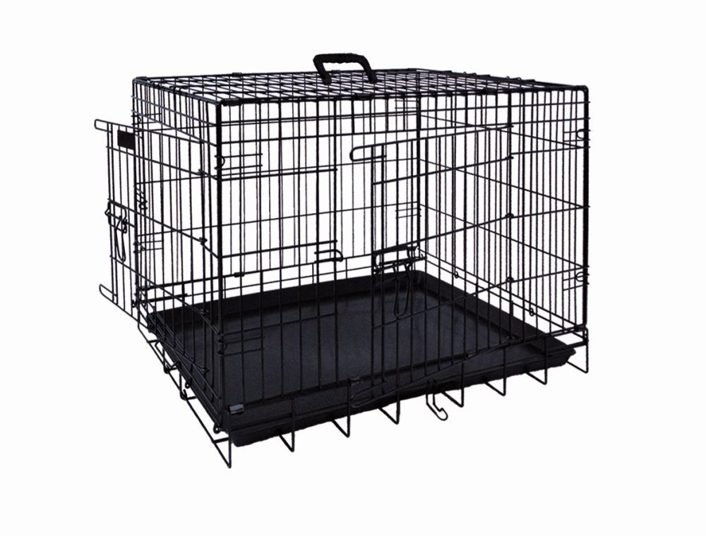 TRANSPORT CAGE FOLDABLE,BLACK L X W X H: 56 X 33 X 41 CM