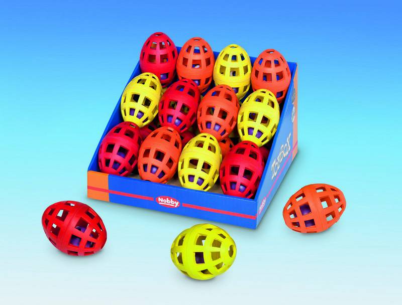 RUBBER TOY FOOBALL, DISPLAY 24 PCS