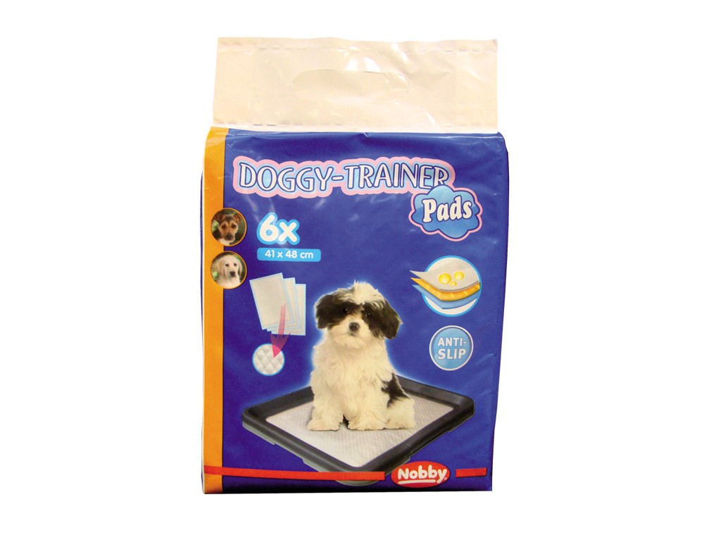 Articole igiena caini | Covoras absorbant pentru toaleta "DOGGY TRAINER" | 6 buc. | S - 48 X 41 CM