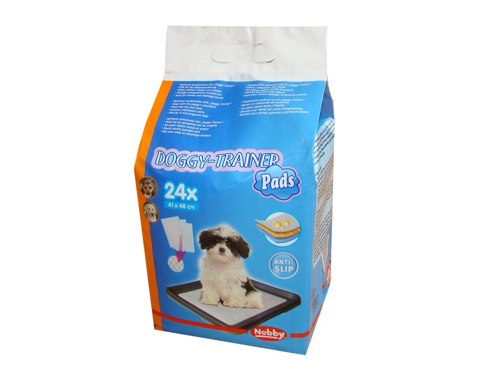 Articole igiena caini | Covoras absorbant pentru toaleta "DOGGY TRAINER" | 24 buc. | S - 48 X 41 CM