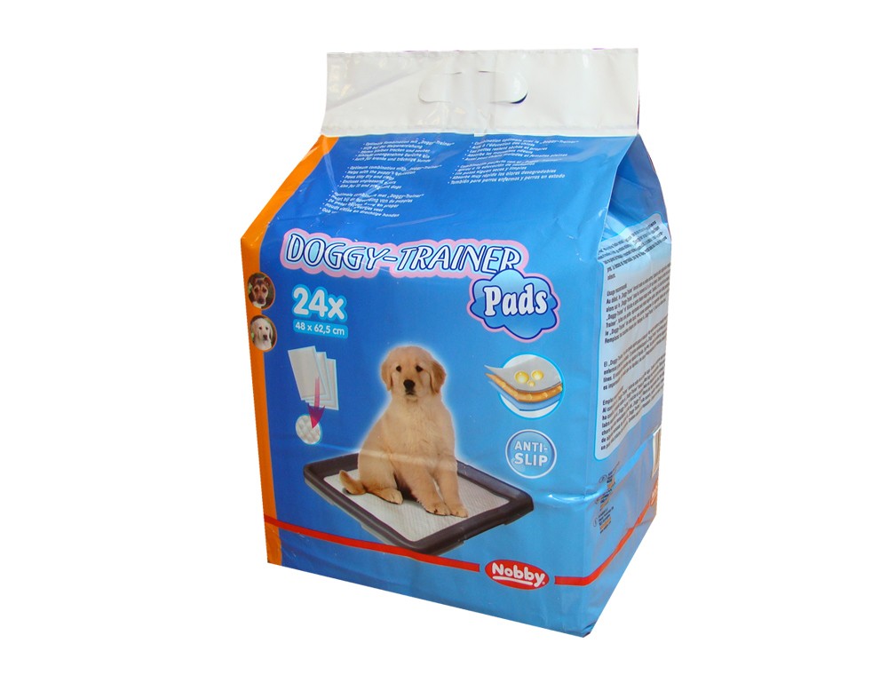 Articole igiena caini | Covoras absorbant pentru toaleta "DOGGY TRAINER" | 24 buc. | L - 62,5 X 48 CM