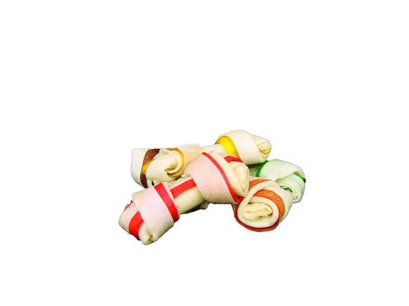 WHITE?N TASTY KNOTTED BONE COLOURED, 7,5 CM, 180 G, 12 PCS.