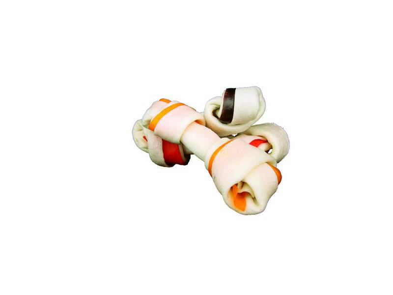 WHITE?N TASTY KNOTTED BONE COLOURED, 10-11,5 CM, 150 G, 5 P