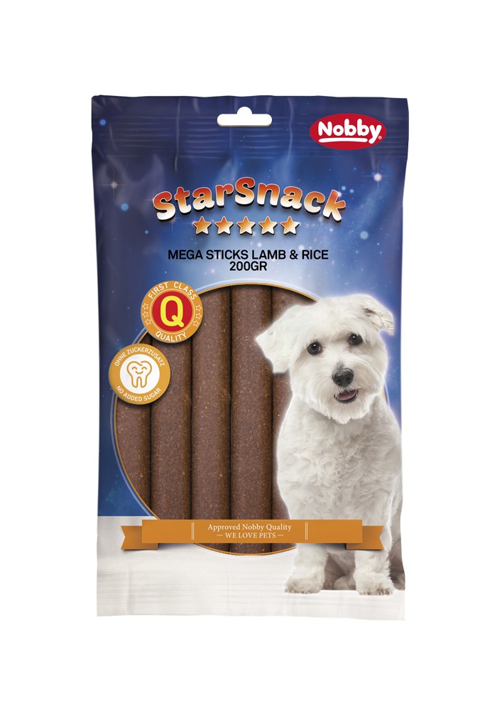 STARSNACK MEGA STICKS "LAMB & RICE", BAG; 200 G ; 4 PCS