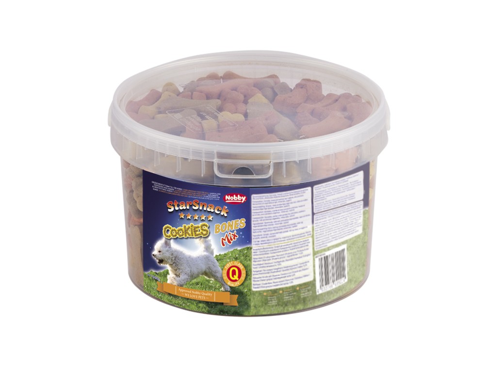 STARSNACK "COOKIES BONES MIX", CAN 1,3 KG