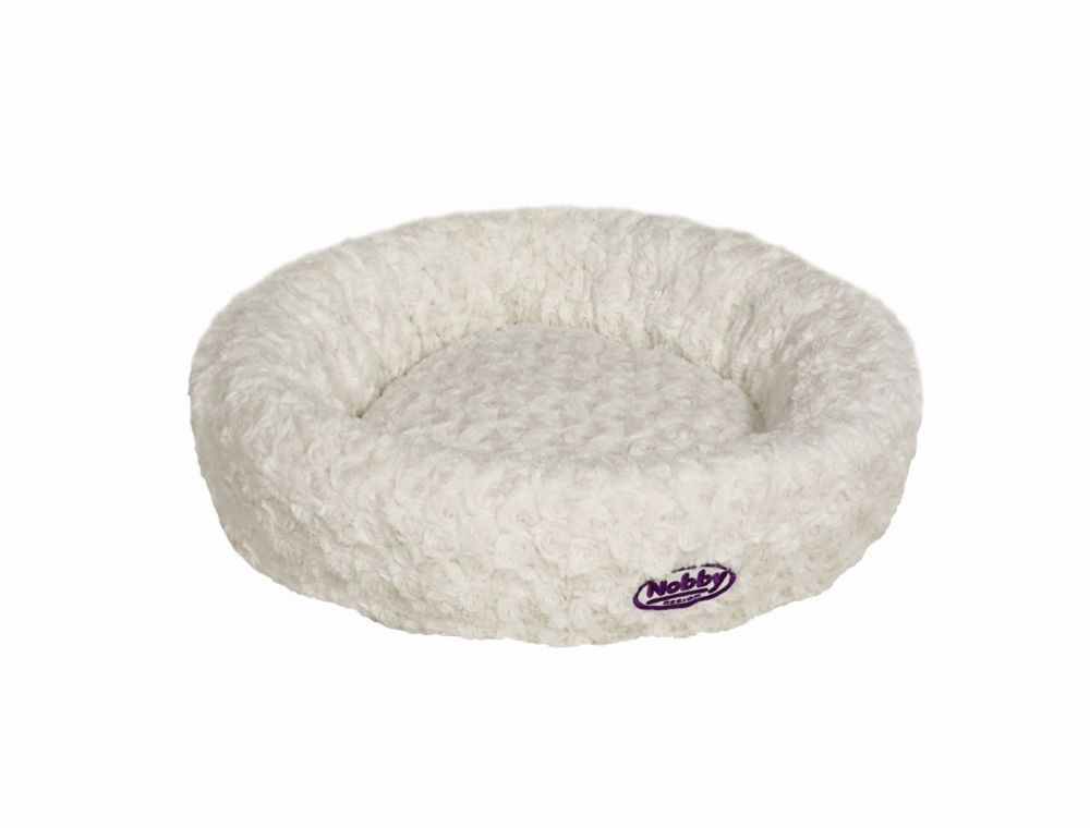 Pat/Culcus/Saltea caini | Culcus pentru caini DONUT "ARUSHA" | alb | Ø 45 CM