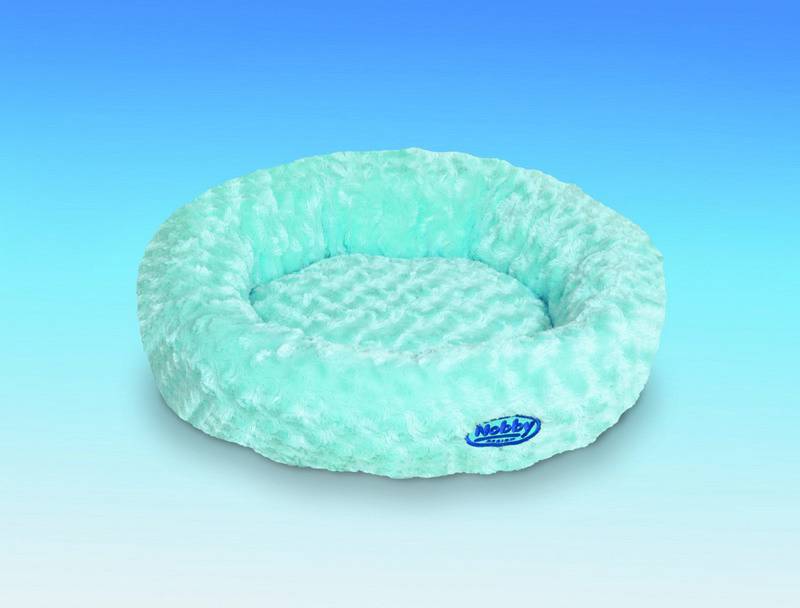 Pat/Culcus/Saltea caini | Culcus pentru caini DONUT "ARUSHA" | albastru | Ø 45 CM