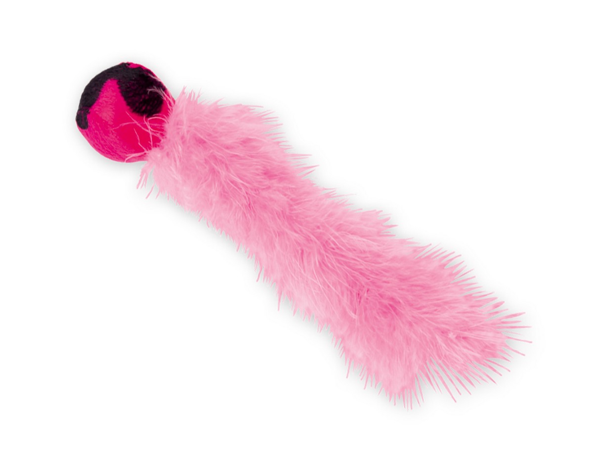 Jucarie pisici | Minge cu pana | 24 CM