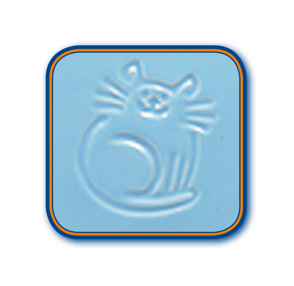 Castron pisici | Castron din ceramica pentru lapte | albastru deschis | Ø 14 X 2 CM