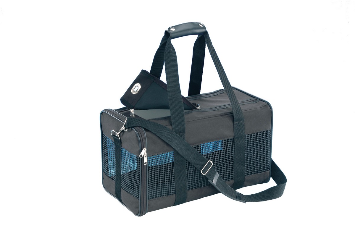 Accesorii caini/pisici | Geanta transport  NYLON | negru | L X W X H: 48 X 27 X 25 CM