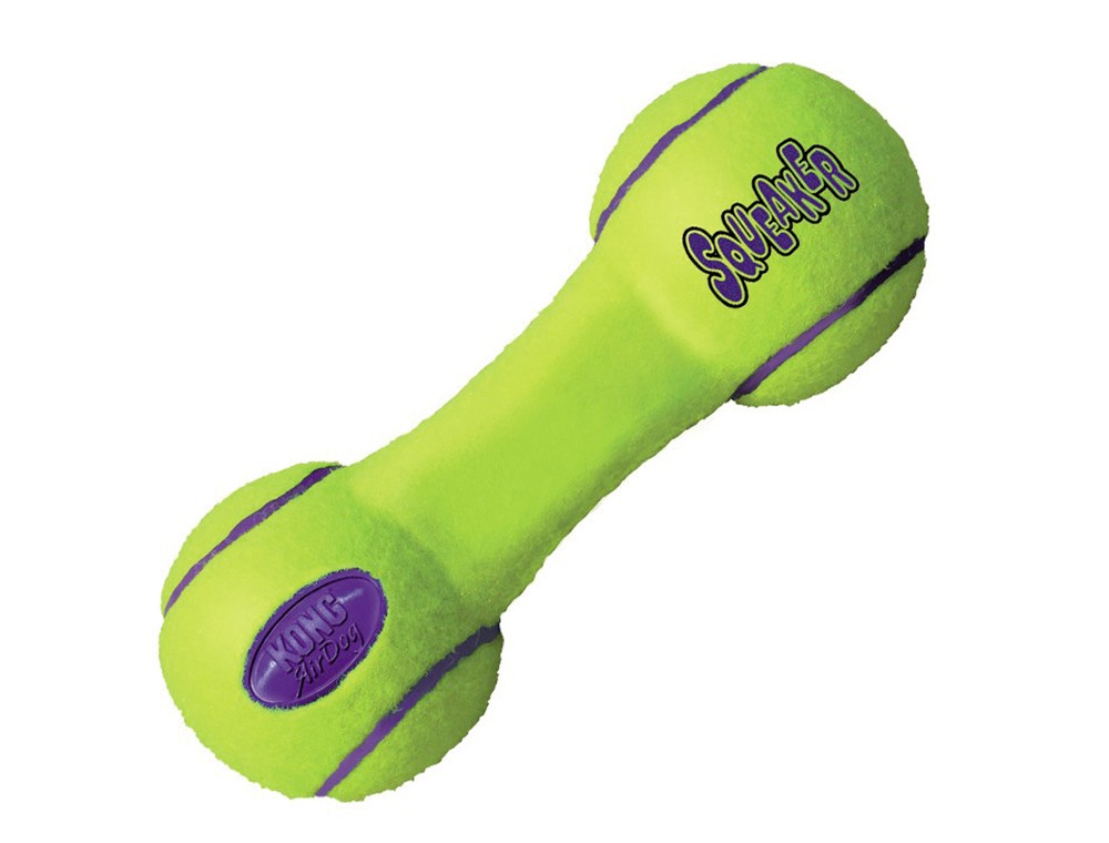 Jucarii caini | Jucarie pentru caini "KONG AIR DOG SQUEEKAIR DUMBBELL" | S | pluteste