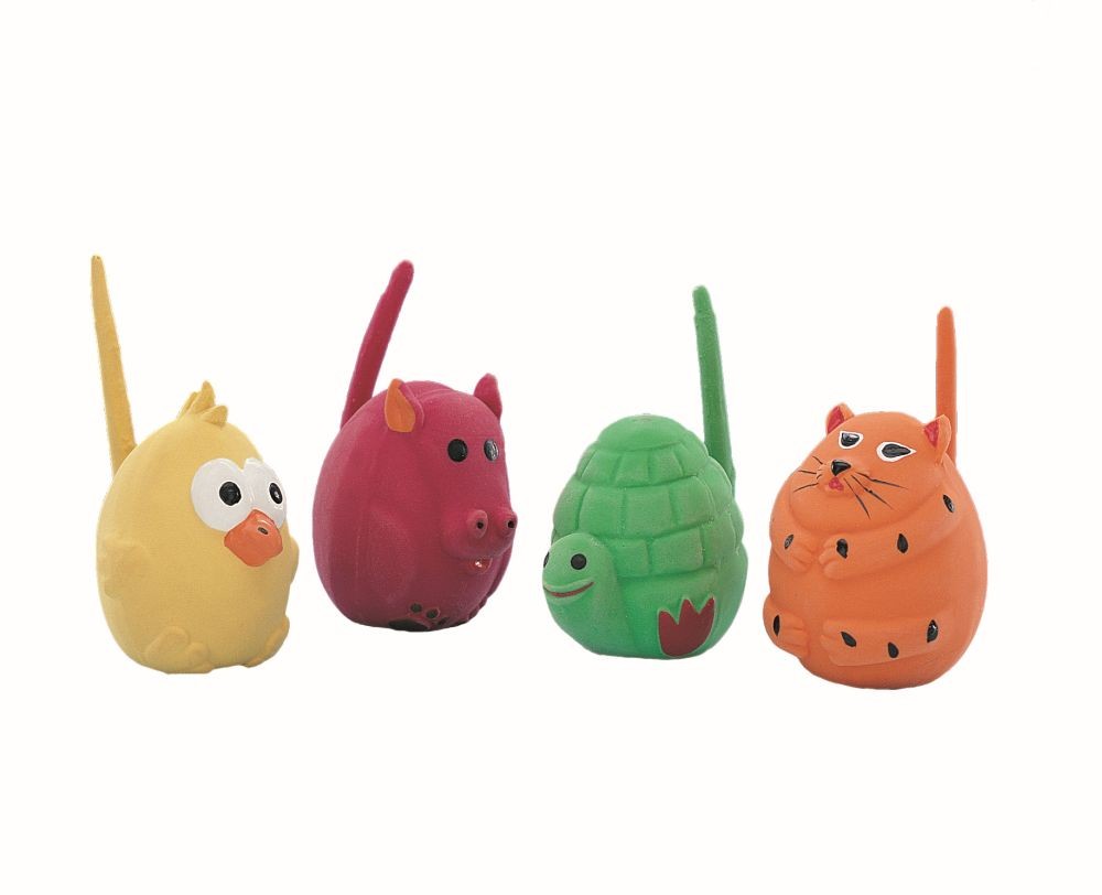 Jucarii caini | Jucarie din latex pentru caini | "Animale din latex rotunde" | 6 CM