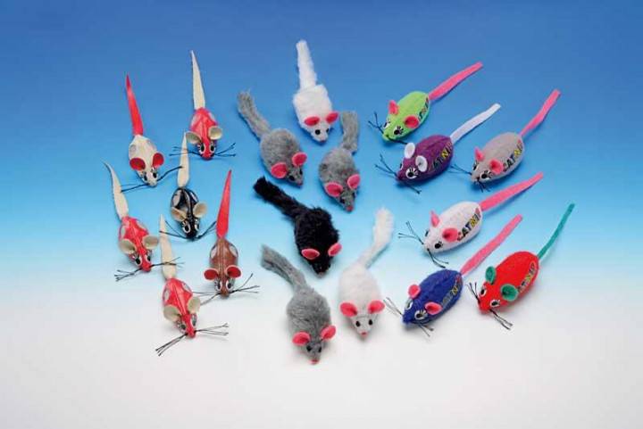 PLUSH MICE  6 CM; 6 PIECES