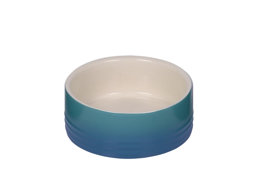 Castron caini | Castron din ceramica "Gradient" | albastru | Ø 12 x 4,5 cm, 0,25 l