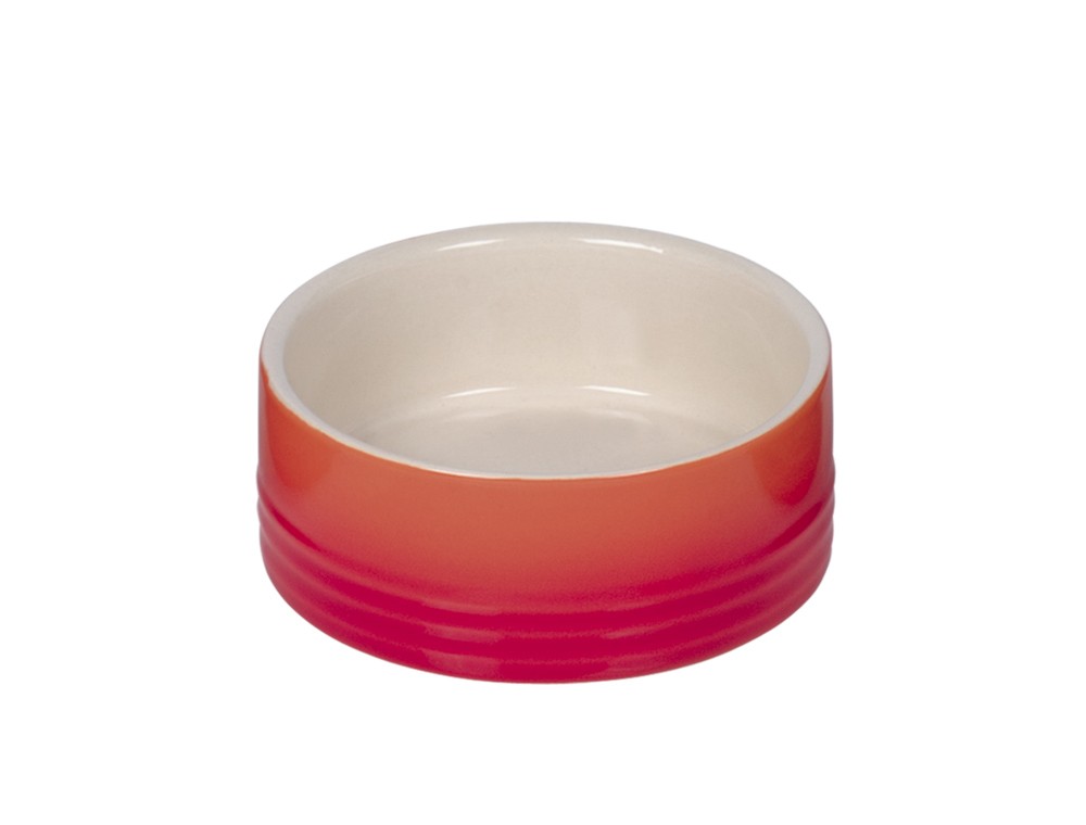 Castron caini | Castron din ceramica "Gradient" | portocaliu | Ø 12 x 4,5 cm, 0,25 l