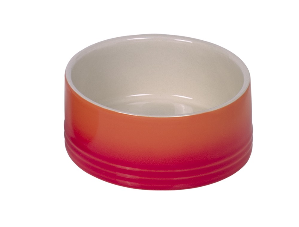Castron caini | Castron din ceramica "Gradient" | portocaliu | Ø 15 x 6 cm, 0,55 l