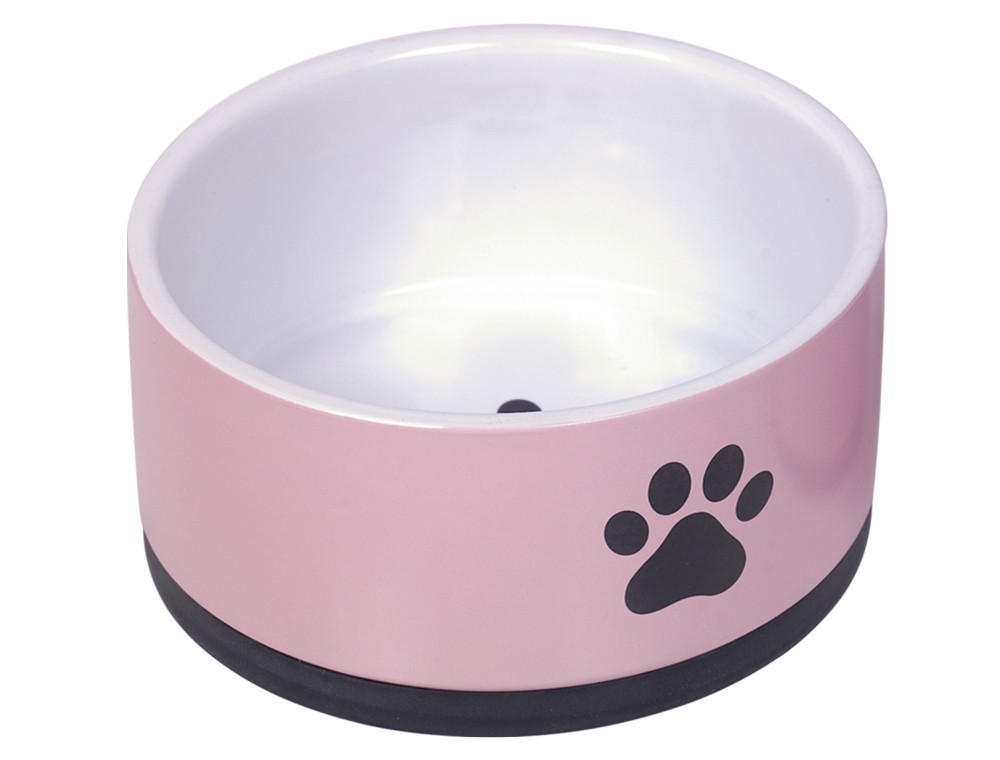 Castron caini | Castron din ceramica  "Paw" | pink | Ø 17 x 8 cm, 1,10 l