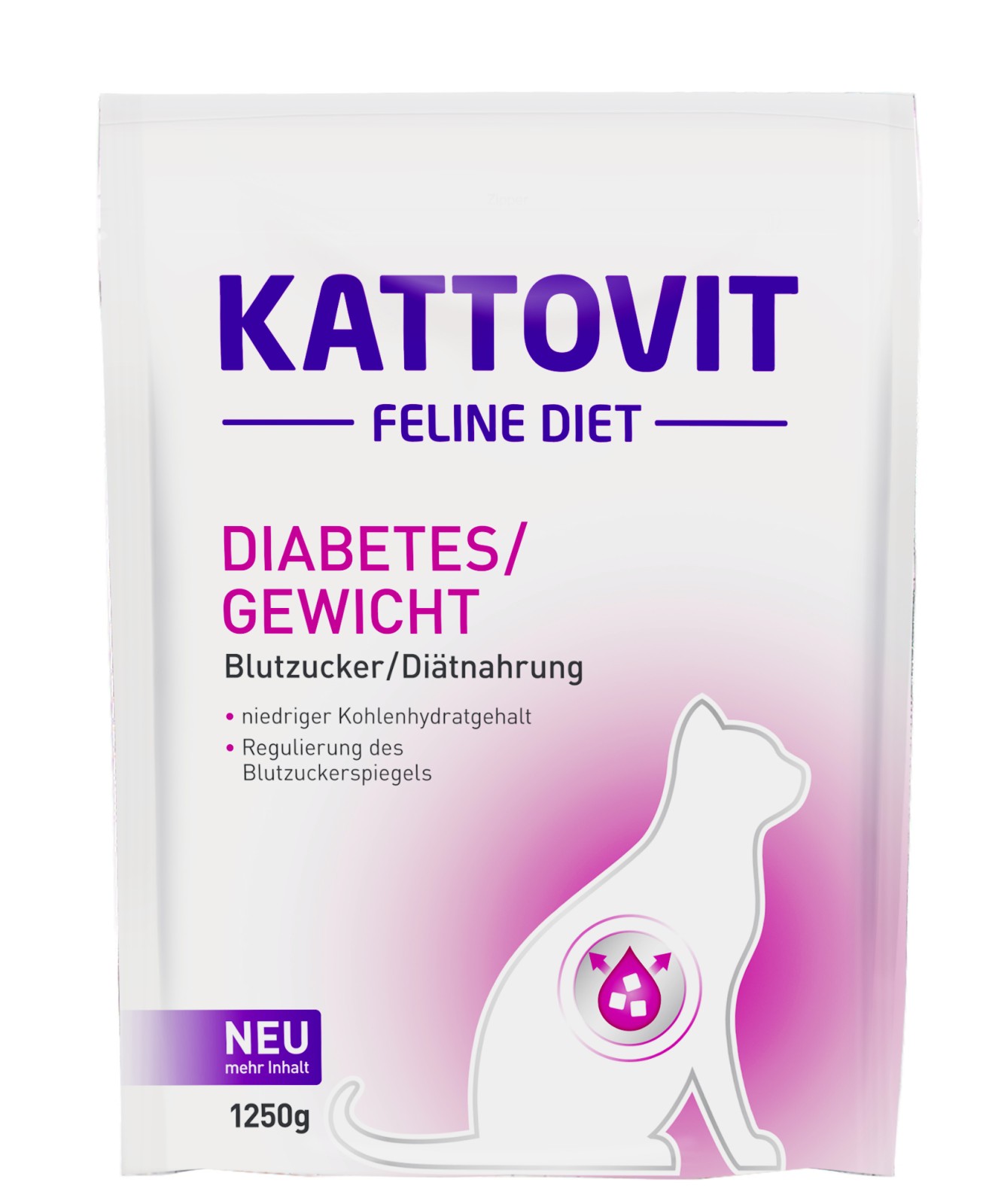 KATTOVIT FELINE DIET 4x1250g Sac (Hrana uscata)'- Diabet / Greutate